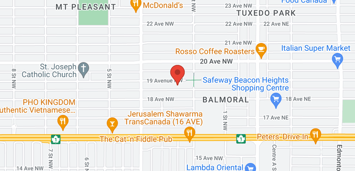 map of 421 19 Avenue NW